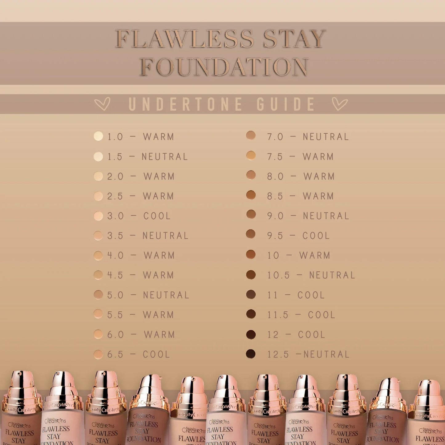 Flawless Stay Foundation | Base de Maquillaje Liquida | Beauty Creations